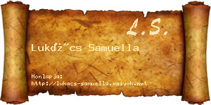 Lukács Samuella névjegykártya